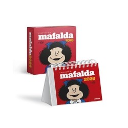 Mafalda 2026, Calendario Escritorio Rojo