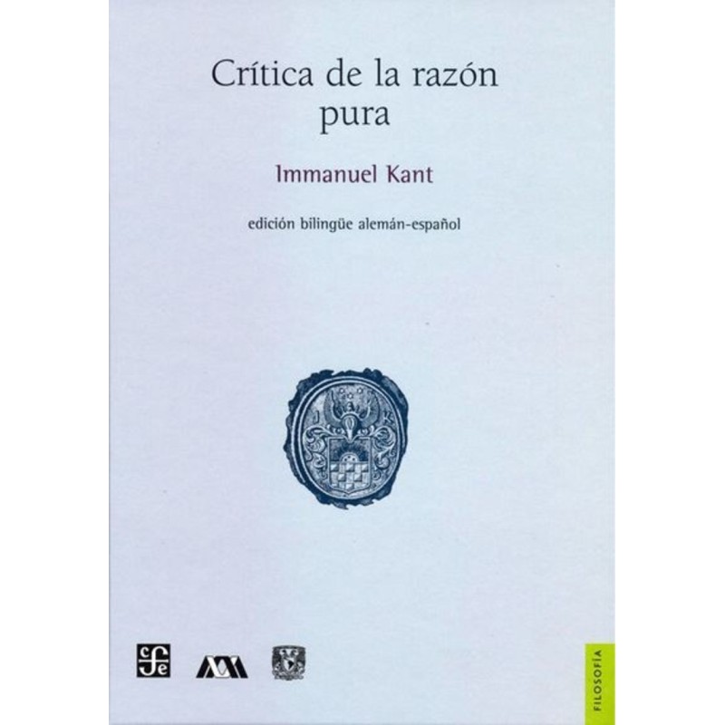 CRÍTICA DE LA RAZÓN PURA