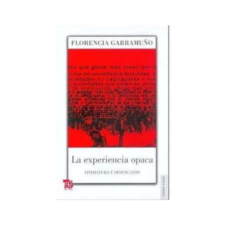 La experiencia opaca. Literatura y desencanto.