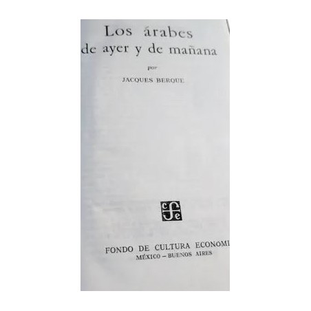Los árabes de ayer y de mañana