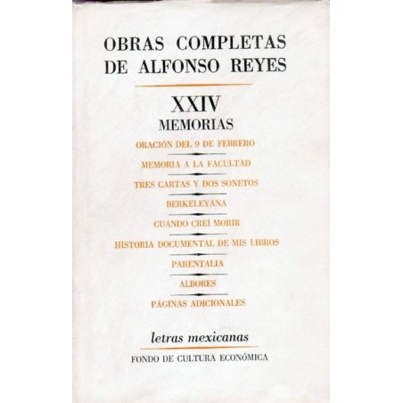 Obras completas. Tomo XXIV. Memorias.