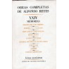 Obras completas. Tomo XXIV. Memorias.