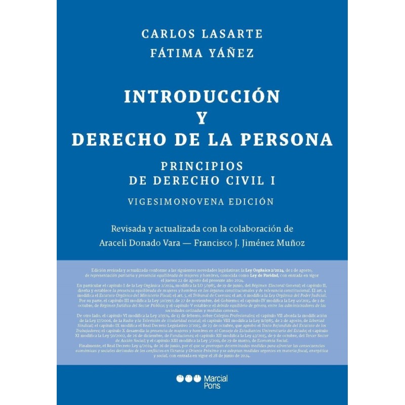 Principios de Derecho civil. Tomo I