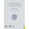 Observaciones sobre el sentimiento de lo bello y lo sublime.
