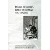 Pluma de ganso, libro de letras, ojo viajero