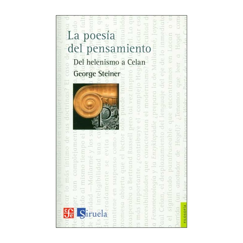 La poesía del pensamiento: del helenismo a Celan