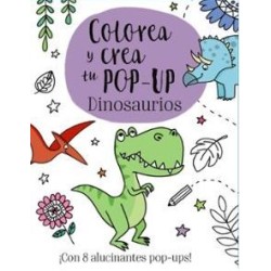 Colorea y crea tu Pop-up. Dinosaurios