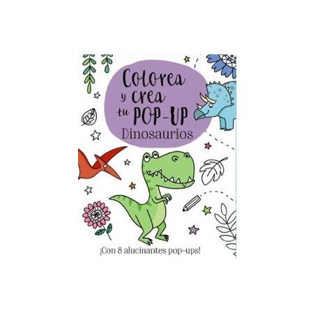 Colorea y crea tu Pop-up. Dinosaurios
