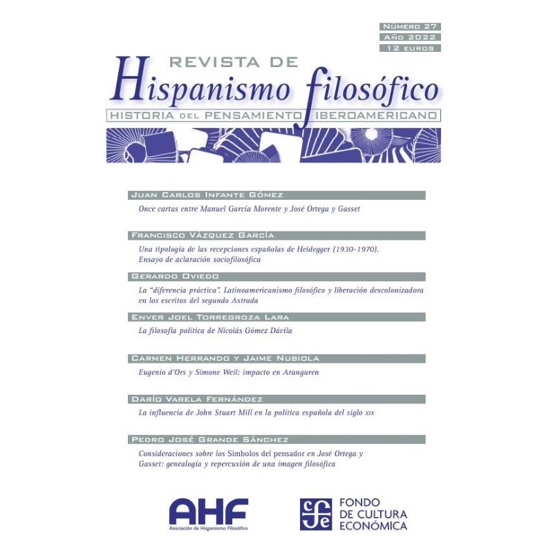 Revista de Hispanismo filosófico 27 Año 2022