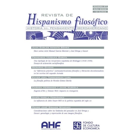 Revista de Hispanismo filosófico 27 Año 2022