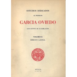 Estudios dedicados al profesor García Oviedo con motivo de su jubilación 2